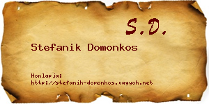 Stefanik Domonkos névjegykártya